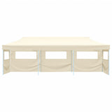 VIDAXL-Klappzelt Popup mit 5 Seitenwänden 3x9 m Creme
