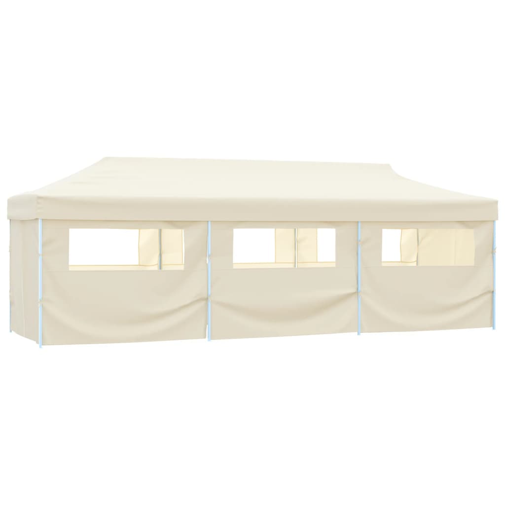 VIDAXL-Klappzelt Popup mit 8 Seitenwänden 3x9 m Creme