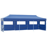 VIDAXL-Klappzelt Popup mit 5 Seitenwänden 3x9 m blau