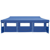 VIDAXL-Klappzelt Popup mit 5 Seitenwänden 3x9 m blau