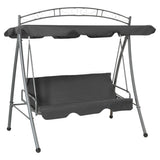 Vidaxl Swing Bank für Outdoor mit Dach 198x120x205 cm Stahl -Anthrazit