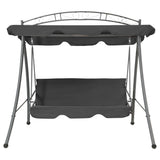 Vidaxl Swing Bank für Outdoor mit Dach 198x120x205 cm Stahl -Anthrazit
