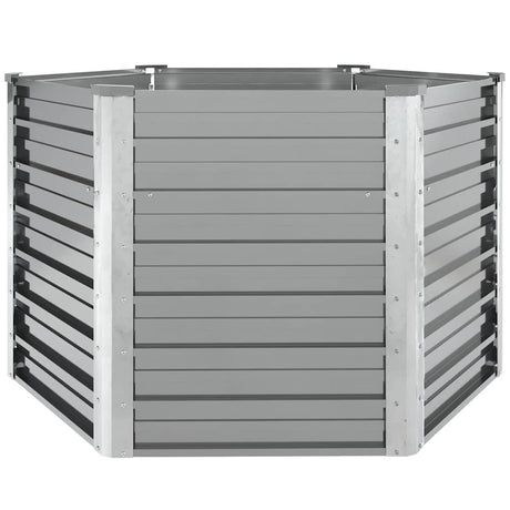 VIDAXL -Pflanzer erhoben 129 x 129 x 77 cm verzinkter Stahlgrau grau