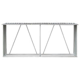 Vidaxl Brennholzschuppen 330x84x152 cm verzinkter Stahl grau