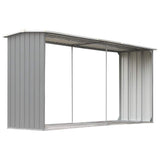 Vidaxl Brennholzschuppen 330x92x153 cm verzinkter Stahl grau
