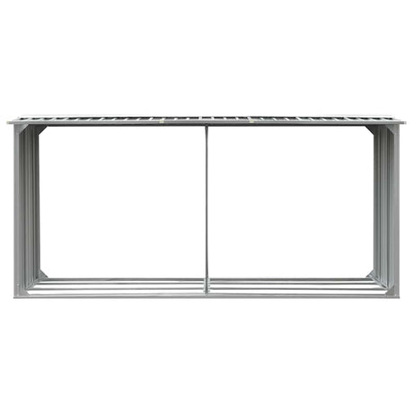 Vidaxl Brennholzschuppen 330x92x153 cm verzinkter Stahl grau