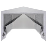 VIDAXL -Partyzelt mit 4 -Mesh -Seitenwänden 3x3 m