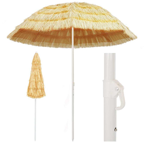 VidaXL Strandschirm im Hawaii-Stil 240 cm Natur