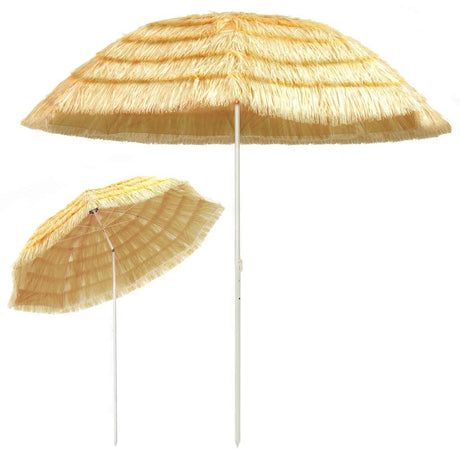 Vidaxl strandparasol hawaï stijl 300 cm naturel