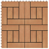 VIDAXL -Terrassenfliesen 30x30 cm 1 m² HKC Teakfarbe 11 STS