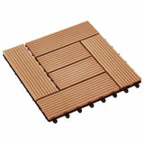 Vidaxl terras tegel 11 st teakhout 30 x 30 cm wpc