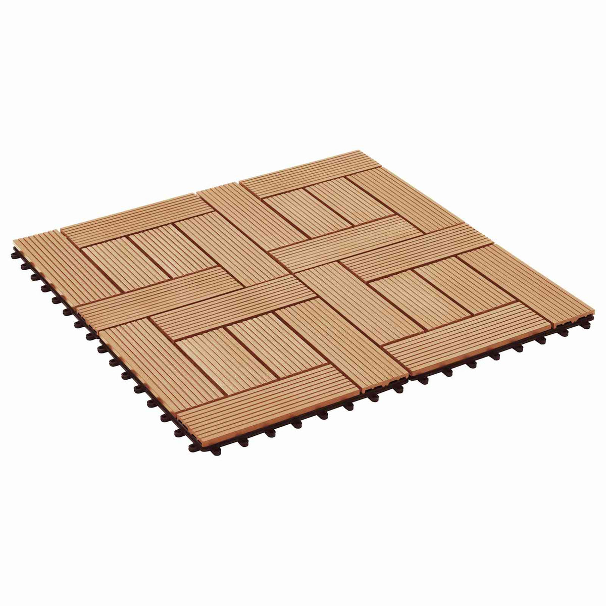Vidaxl terras tegel 11 st teakhout 30 x 30 cm wpc