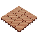 VIDAXL -Terrassenfliesen 30x30 cm 1 m² HKC Teakfarbe 11 STS