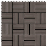VIDAXL -Terrassenfliesen 30x30 cm 1 m² HKC Dunkelbraun 11 STs