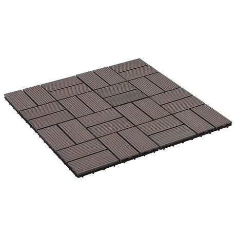 Vidaxl terras tegel 11 st donkerbruin 30 x 30 cm wpc