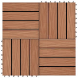 Vidaxl Terrassenfliesen tiefe Relief 30 x 30 cm 1 m² HKC Hellbraun 11 St.