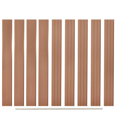 Vidaxl Ersatzzaunbrarten 9 Stcs 170 cm HKC Brown