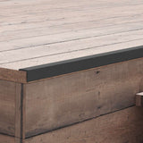 VIDAXL Terrassenecke Skirtenbretter 5 PCs 170 cm HKC Schwarz