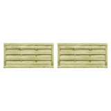 VIDAXL -Anschlüsse 2 ST 150 x 75 cm imprägniertes Kiefernholzgrün