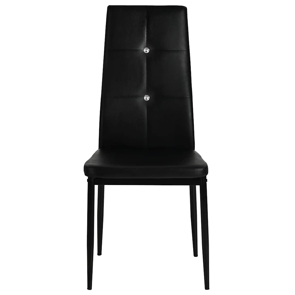 Vidaxl eetkamerstoelen 6 st kunstleer zwart