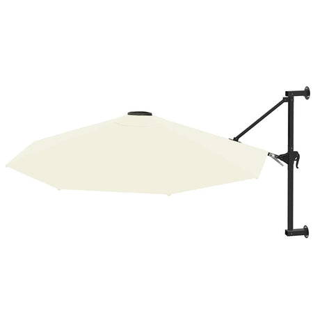 Vidaxl -Wandparasol mit Metallstangen 300 cm Sand -Gelenkt