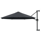 Vidaxl -Wandparasol mit Metallpol 300 cm Anthrazit