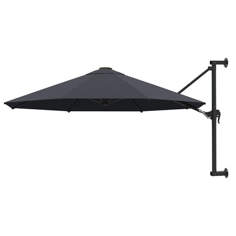 Vidaxl -Wandparasol mit Metallpol 300 cm Anthrazit