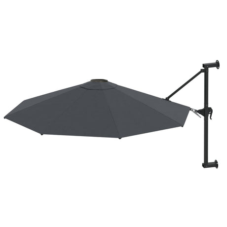 Vidaxl -Wandparasol mit Metallpol 300 cm Anthrazit