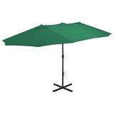 Vidaxl -Parasol mit Aluminiumpol 460x270 cm Grün