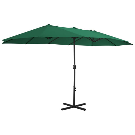 Vidaxl -Parasol mit Aluminiumpol 460x270 cm Grün
