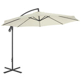 Vidaxl -schwimmendem Parasol mit Stahlpol 300 cm sandgeläutet