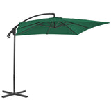 Vidaxl -schwimmendes Parasol mit Stahlpol 250x250 cm Grün
