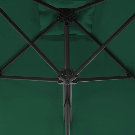 Vidaxl -Parasol mit Stahlpol 250x250 cm Grün