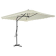 Vidaxl parasol met stalen paal 250x250 cm zandkleurig