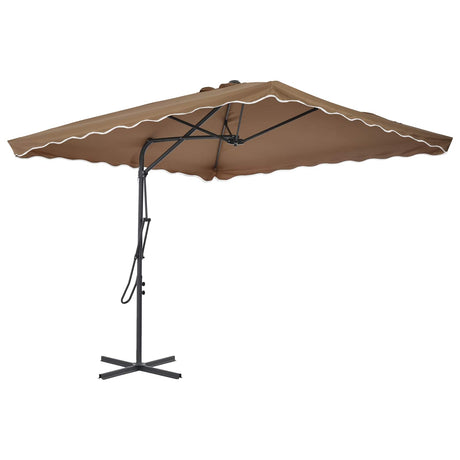 VIDAXL -Parasol mit Stahlpol 250x250 cm Taupe