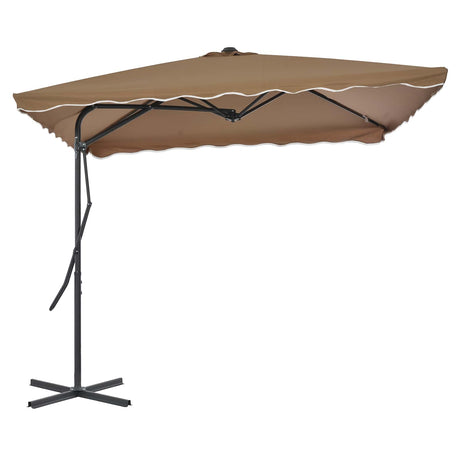 VIDAXL -Parasol mit Stahlpol 250x250 cm Taupe