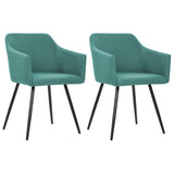 Vidaxl eetkamerstoelen 2 st stof groen