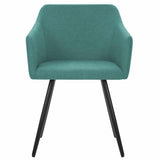 Vidaxl eetkamerstoelen 2 st stof groen