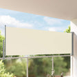 Vidaxx ausziehbarer Gartenschirm 120x300 cm cremefarben