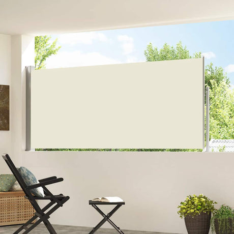 Vidaxx ausziehbarer Windschutz 120x300 cm creme