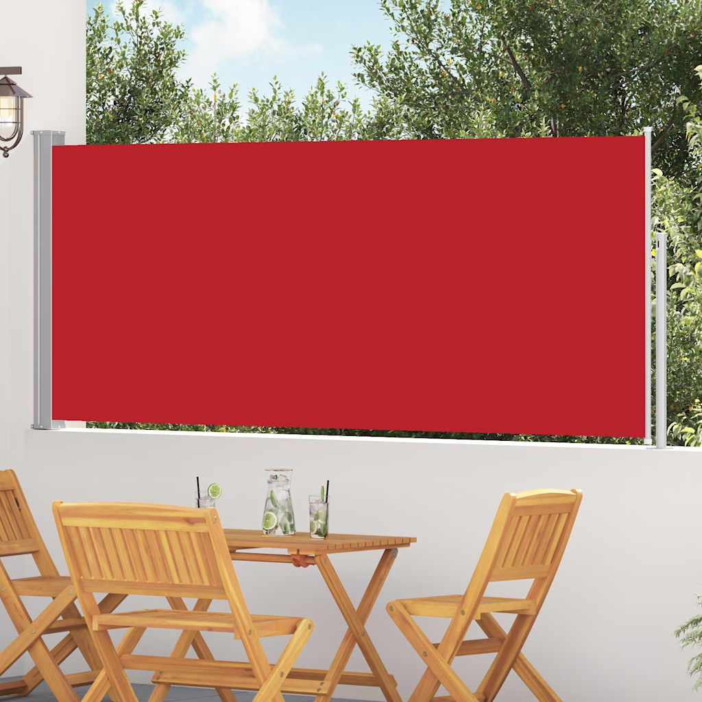 Vidaxx ausziehbarer Windschutz 120x300 cm rot