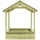 Vidaxl Outdoor -Spielhaus mit Sandbox 128x120x145 cm Kiefernholz