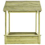 Vidaxl Outdoor -Spielhaus mit Sandbox 128x120x145 cm Kiefernholz