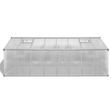 VidaXL Gartengewächshaus 23,44 m³ 481x250x195 cm Aluminium