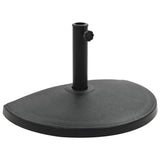 Vidaxl Parasol -Fuß halbe Runde 15 kg Polyresin schwarz