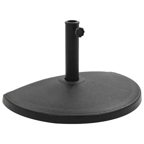 Vidaxl Sonnenschirmständer halbrund 15 kg Polyresin schwarz
