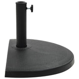 Vidaxl Parasol -Fuß halbe Runde 15 kg Polyresin schwarz