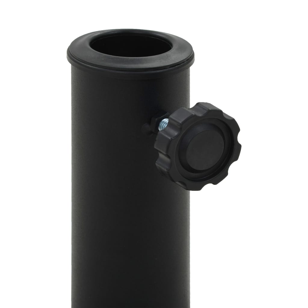 Vidaxl Parasol -Fuß halbe Runde 15 kg Polyresin schwarz