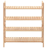 VIDAXL -Schuhregal 69x26x81 cm Festes Walnussholz