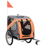 VidaXL Hundefahrradanhänger Orange und Grau